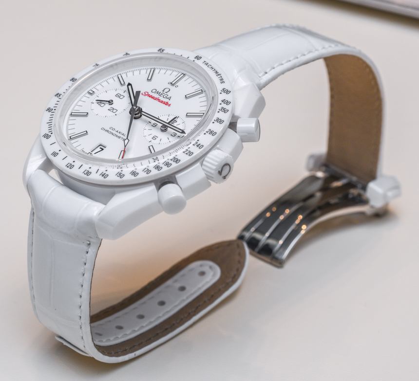 omega speedmaster white side of the moon watch