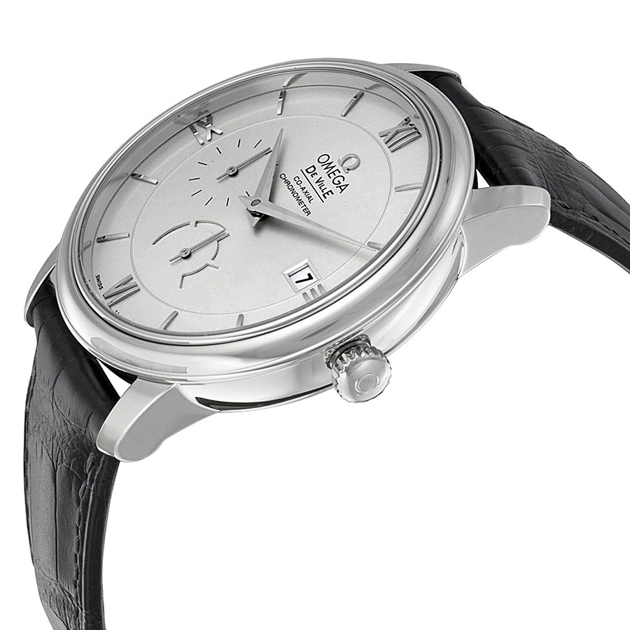 Omega De Ville Prestige Silver Dial Black Leather Men's Watch 424.13.40.21.02.001