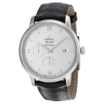 Omega De Ville Prestige Silver Dial Black Leather Men's Watch 424.13.40.21.02.001